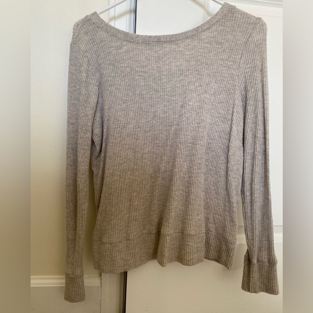 Beyond yoga heather ribbed reversible sweater
